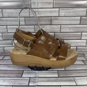 Korks-Ease‎ Fraya Brown Wedge Clog Sandals Women's Shoe Size 10-NEW